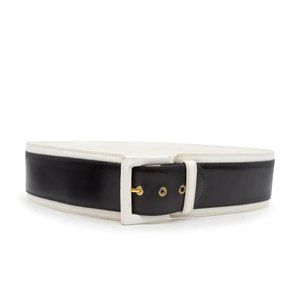 DEREK LAM | BLACK AND WHITE CONTRAST TRIM BELT
